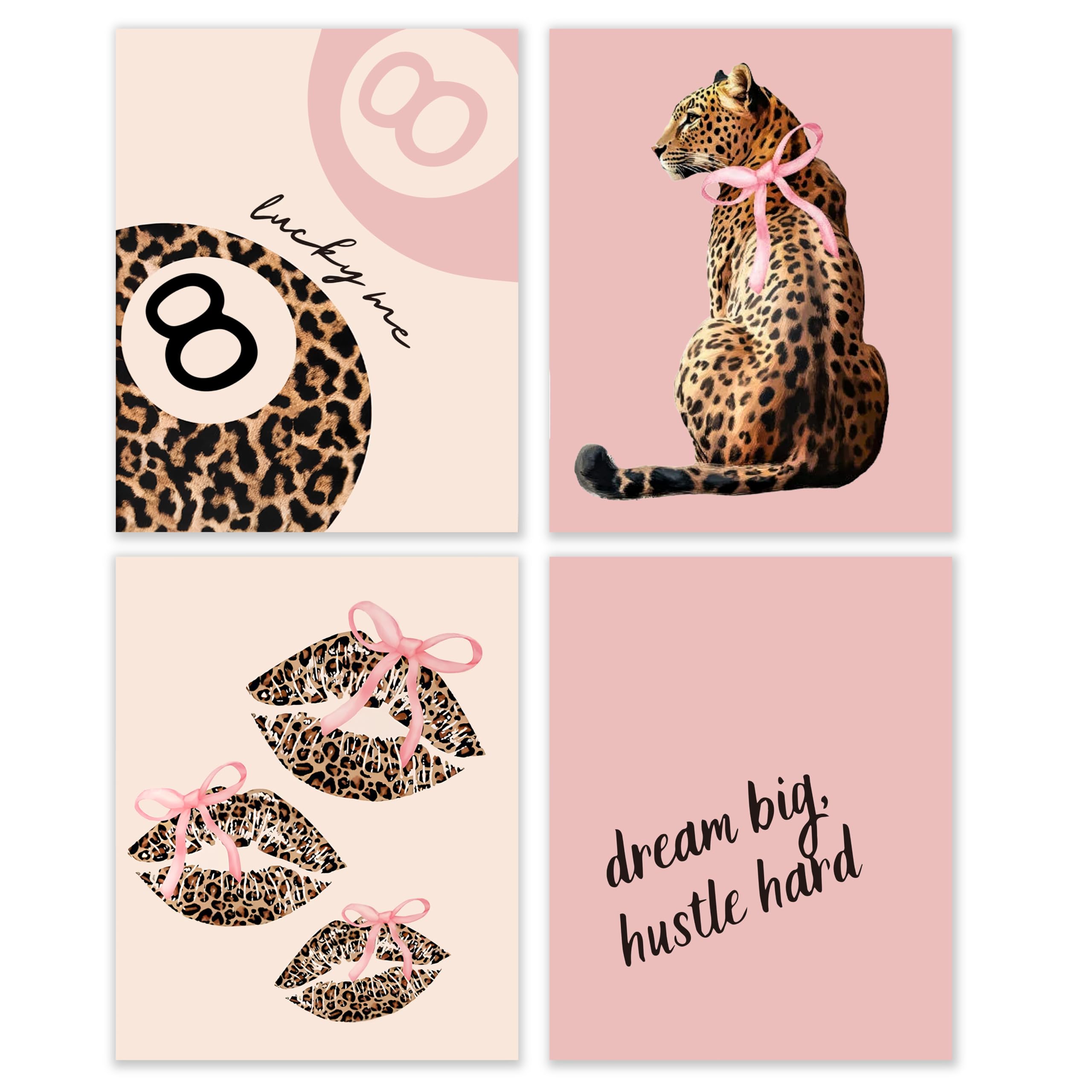 『 Pink cheetahs 』by Ally 20*20cm Amazon.com: DSHFG Trendy Leopard Cheetah Wall Art Funky Pink
